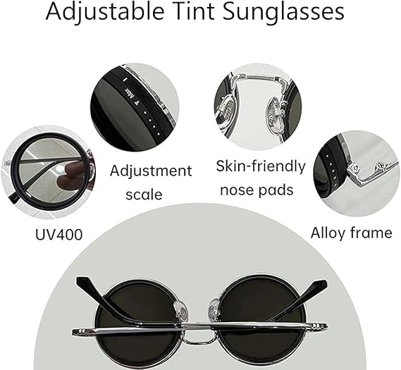 Adjustable Tint Sunglasses with 9-Level Adjustable Dimming