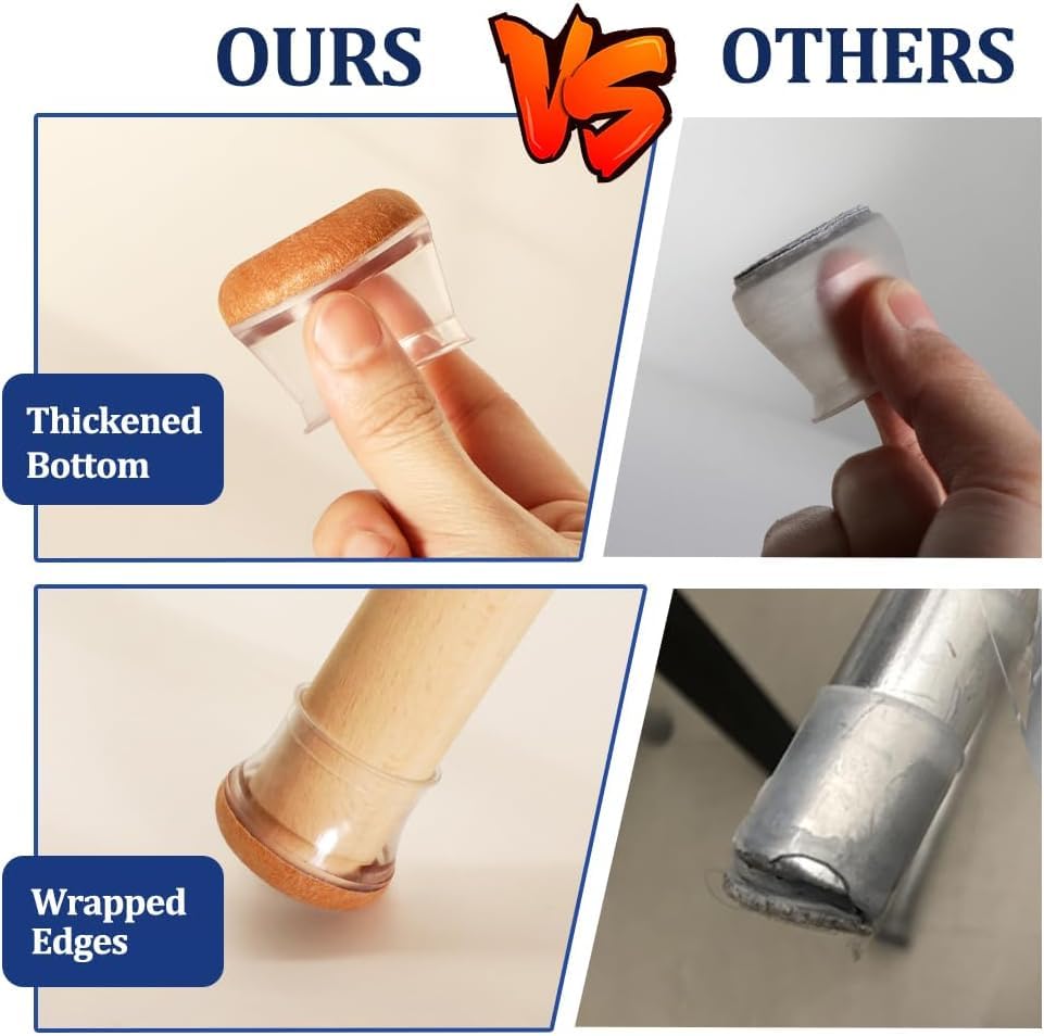 Silicone Chair Leg Protectors (Pack of 6)